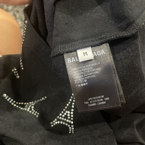 Balenciaga Women's Paris Eiffel Tower Rhinestone t-shirt - Picture 4 of 5